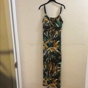 Milano Green and Yellow Patterned Maxi Dress*